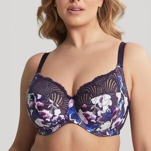Sculptresse Panache Bra Arianna Full Cup Underwire NWT 38G Damson Floral